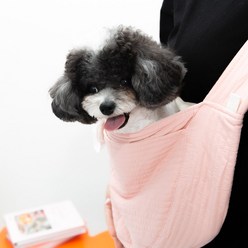 혼시티 강아지 슬링백 포대기, 핑크L