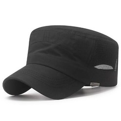남자를위한 플랫 캡 2023 새로운 여름 얇은 통기성 메쉬 모자 군사 모자 들어 갔어 캠핑 낚시 모자 남자 모자 Snapback 모자