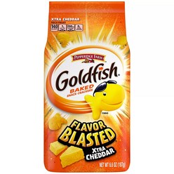 [미국직배송]페퍼리지팜 골드 피쉬 엑스트라 체다 크래커 187g Goldfish Flavor Blasted Xtra Cheddar Crackers, 1개