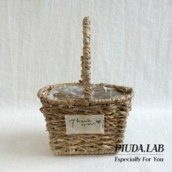 왕골바구니 미니 사각 땡큐/꽃바구니 만들기 재료