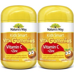 네이쳐스웨이 키즈 스마트 비타 구미스 비타민C + 아연 시트러스맛 패스틸, 60개입, 2개