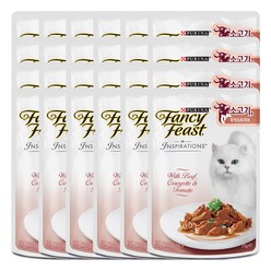 퓨리나 팬시피스트 인스퍼레이션 고양이 파우치, Beef/소고기, 70g, 24개