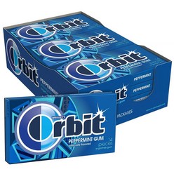 Orbit Peppermint 오르빗 껌 페퍼민트 14개입 12팩, 1팩