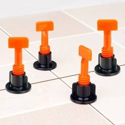 타일 평탄 클립 레벨링 바닥 수직 수평 스페이스 바닥타일 재사용 타일핀 50개+1스패너 일반형 1.5mm핀