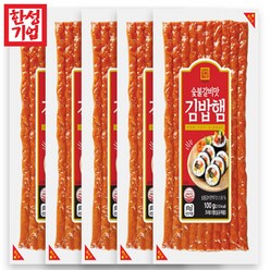 한성 숯불구이 김밥햄 100g 5개 김말이 간편식 주먹밥, 5팩