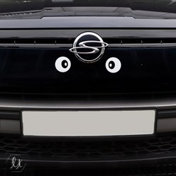간지 눈동자 눈모양 특이한 차량 프론트 트렁크 후미충돌방지 포인트 장식 스티커, B타입, 1개