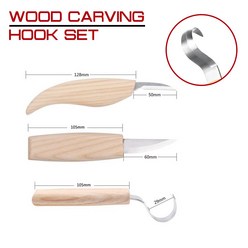 우드카빙키트 3Pcs/set Wood Carving Knife Chisel Hand Tool Set For Woodworking Cutter High Strength W, 한개옵션0