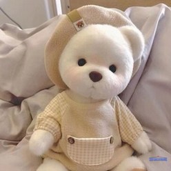 레나베어 의상 정품 곰돌이인형 테디테일즈 옷세트, 크림베어+베레모세트, 30cm