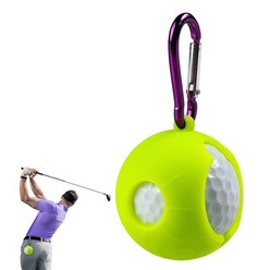 골프 공 홀더 컨테이너 캐리어 운반 가방 를위한 휴대용 실리콘 경량 주머니 HoldsBall 성인 골프 용품, 연한 초록색, 1개