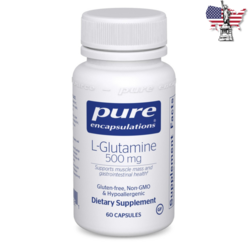 퓨어 인캡슐레이션 엘 글루타민 500mg (L-Glutamine), 60캡슐, 1개