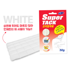 사자야 벽면고정 사진 달력 부착 소품고정 브이텍 VT-085 조각 접착제 백색 50g, 1개, 화이트