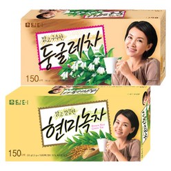 담터 현미녹차 150T + 둥굴레차 150T, 150개