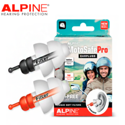 알파인 ALPINE 모토세이프 (프로) 이어플러그 / 라이더 청력보호 / 풍절음 차단 오토바이 라이더 청력보호 소음감소 귀마개