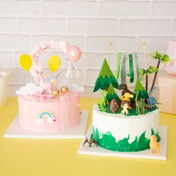 솜씨키트 크림클레이 케이크 모형 만들기 DIY 키트, 공룡마을 케이크