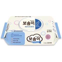 [최저가] 보솜이 베이비 케어 물티슈 캡형 60매, 1개