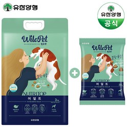 유한양행 윌로펫 뉴트리탑 어덜트 3kgam 강아지 소프트 성견 사료 (+사은품 증정), 공식대리점 정품 -> 어덜트 사료3kg+(사은품 증정), 3kg, 1개