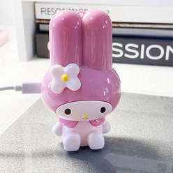 마이멜로디 보조배터리 10000mAh 귀여운 캐릭터 휴대용 C타입 초소형, 핑크, 단일사이즈