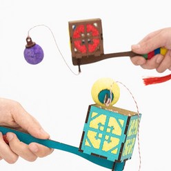 클레이 죽방울 새해 설날 추석 전통 놀이 미술 만들기 재료 2인용, 죽방울놀이