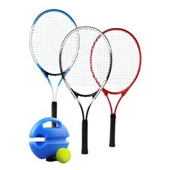 소소Pick 테니스 연습라켓 리턴볼세트 성인용 초보용 테니스라켓, 주니어레드+볼세트, 레드