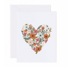 라이플페이퍼 FLORAL HEART 카드 + 봉투, 혼합 색상, 10세트
