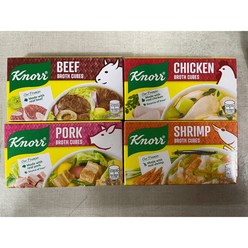 Knorr Cubes Stock 크노르 큐브 스톡 60g [6pcs] 4종 택1, 새우 shrimp