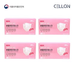 셀온 KF-AD 비말차단 화이트 대형 마스크 200매, 50매, 4개