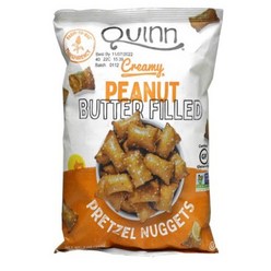 1+1 Quinn Snacks Pretzel Nuggets 크리미 피넛 버터 필링 198g, 1개, 198g(7oz)