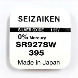 세이코 세자이켄 SR 무수은전지 시계배터리 395 (SR927SW) - 1알, 1개, 1개
