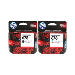 HP 678 잉크 검정+컬러 세트 HP3545 HP4645 HP2545 HP3540, 검정(CZ107AA)+컬러(CZ108AA), 1세트