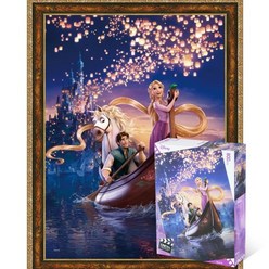 퍼즐피플 라푼젤 직소퍼즐, 라푼젤 꿈의여정 800피스 액자포함(엔틱골드), 800p