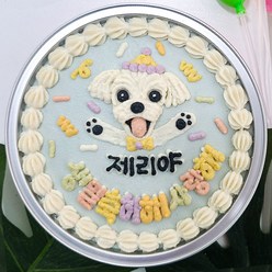 강아지 생일 케이크 반려동물 수제 주문형 강아지보틀케이크 주문제작 케이크, 레터링(글씨만)