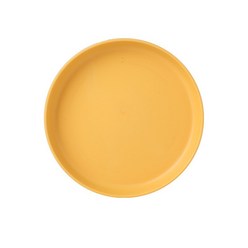 단색 가정용 플라스틱 소스 스낵 디저트 접시 스시 일본 사탕 접시 데스크탑 쓰레기통 주방 액세서리, 노란색 원형