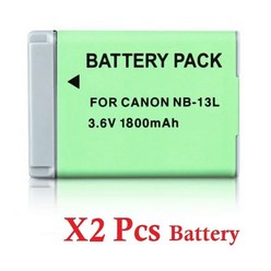 캐논 파워샷 G5X G7X G9X Mark II SX620 HS NB-13L 배터리 및 충전기, 02 2Pcs Battery