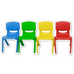 [호가] PVC 컬러의자 간이의자/야외의자/실내의자/강당의자, 옐로우, 1개