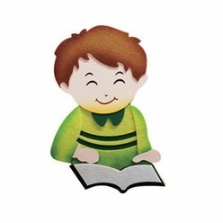 키밍 / 펠트 책읽는아이(남) 환경판꾸미기 독서 계절게시판, 단일