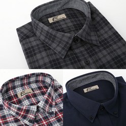 남자 셔츠 남방 겨울 가을 체크 와이셔츠 빅사이즈 긴팔 준레귤러핏 일반핏 남성용 드레스셔츠 한정판매 선물