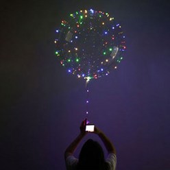 LED풍선 반짝반짝 송년회 신년 파티 크리스마스 파티풍선, 1개, C타입_LED풍선