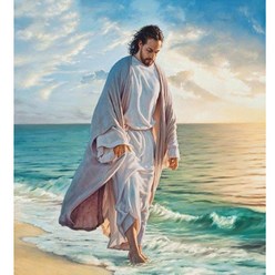 보석십자수) 바닷가를 걷는 예수님, 1개
