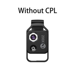 APEXEL 200X 매크로 렌즈 전화 HD 카메라 Lentes 휴대용 디지털 전화 현미경 Iphone12 스마트 폰 액세서리, Black Without CPL, 05 Black Without CPL