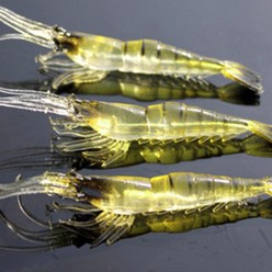 인공새우 미끼 10개 실리콘 낚시 원투 바다 민물 루어 가짜
