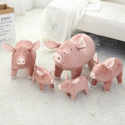 BAZA 진짜같은 핑크 아기 돼지 인형 40-60cm, 1번, 40cm