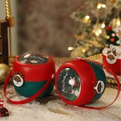 블럭팜 크리스마스 트리 산타 눈사람 오르골 셈보블럭 장난감 선물, 10개묶음선물케이스