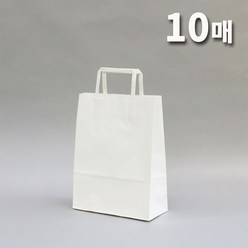 애브리플러스 크라프트 종이쇼핑백 종이가방 10개 50개 100개 200개, 화이트, 10장