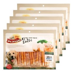 펫더맨 마이도기 프리미엄 애견간식 300g, 치킨우유껌, 5개