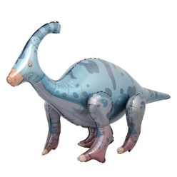 자립형 4D 자이언트 공룡 고래 거미 전갈 파티 호일 풍선 헬륨 티라노사우루스 드래곤 생일 장식 용품 소년 만화 장난감 (4D 미디엄 브라키오사우루스), 4d Medium Parasaurolophus