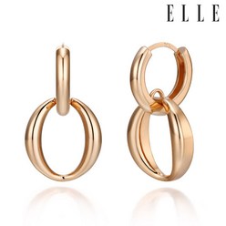 [엘르주얼리] 14K 드레스 플랫 원터치 귀걸이 (gold pin) ELGPEE367