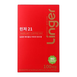 린저21 헤이즐넛 노프림 100T 헤이즐넛 블랙커피 카누, 5g, 100개입, 2개