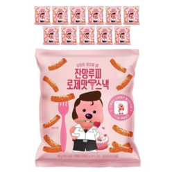 잔망루피 로제맛 떡볶이스낵 80g 매운 봉지과자 사무실 탕비실간식, 12개