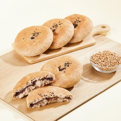 [통밀명가] 통밀빵 통밀단팥빵 (500g) HACCP (비건빵/건강빵/통곡물빵/발아통밀/100%수제빵), 100g, 10개입
