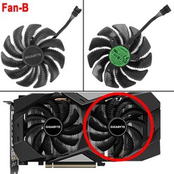 기가 바이트 RTX 1650 1660 1660Ti 2060 2070 슈퍼 그래픽 비디오 카드 냉각 팬용 오리지널 새로운 88MM 쿨러 팬 교체, 팬 b